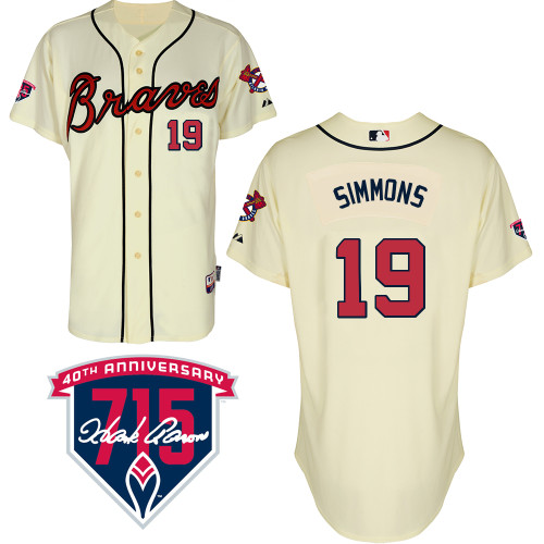 Andrelton Simmons #19 MLB Jersey-Atlanta Braves Men's Authentic Alternate 2 Cool Base Baseball Jersey